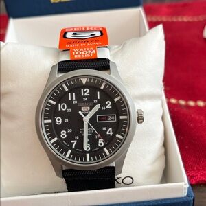 Seiko Automatic Watch with Silver  Accents Sports watch